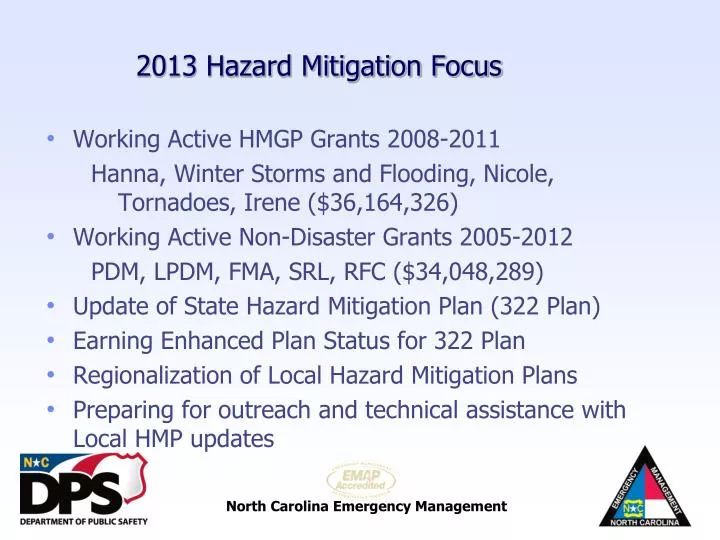 2013 hazard mitigation focus