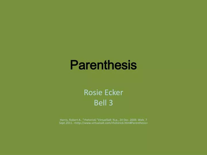 parenthesis