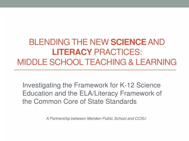 blending the new science and literacy practices middle school teaching learning