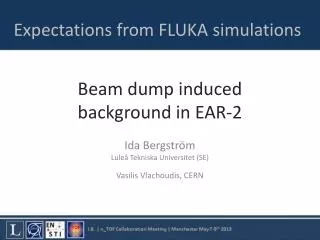 Beam dump induced background in EAR-2