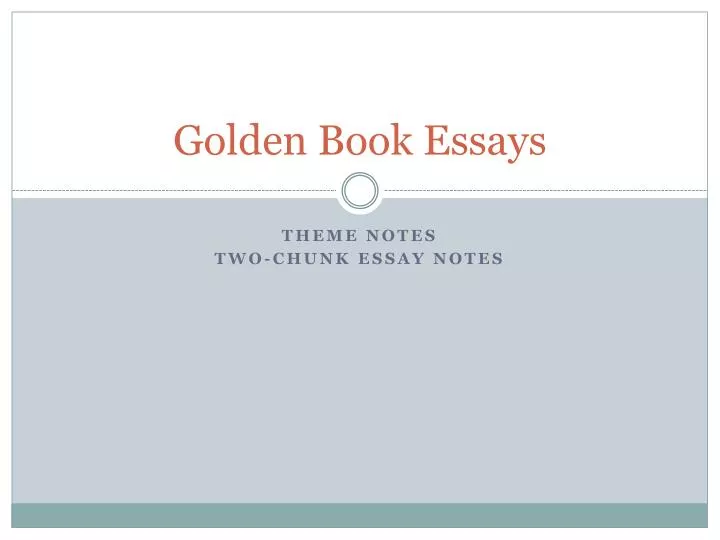 golden book essays