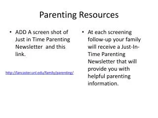 Parenting Resources