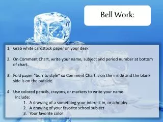 Bell Work: