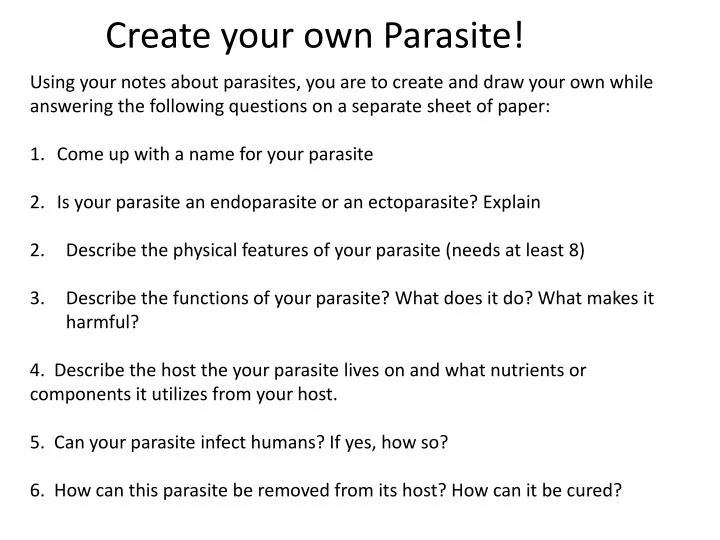 create your own parasite