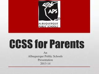 ccss for parents