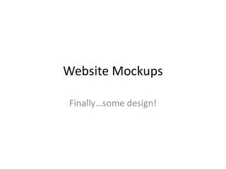 Website Mockups