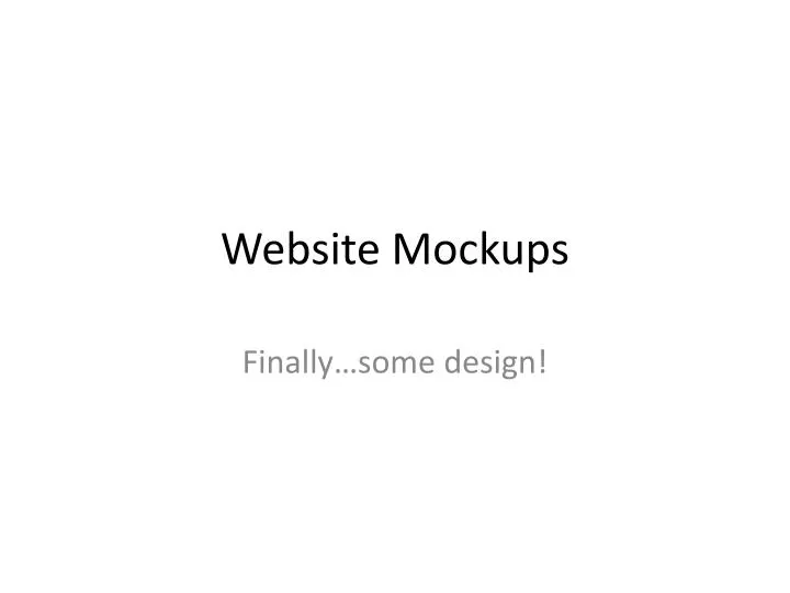 website mockups