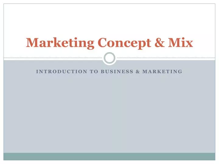 marketing concept mix