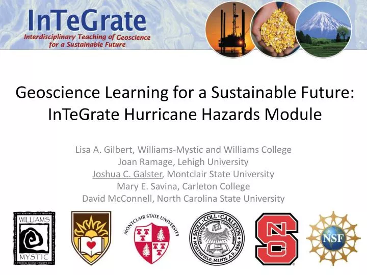 geoscience learning for a sustainable future integrate hurricane hazards module