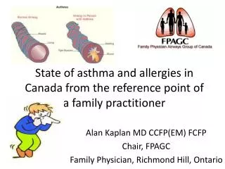 State of asthma and allergies in Canada from the reference point of a family practitioner