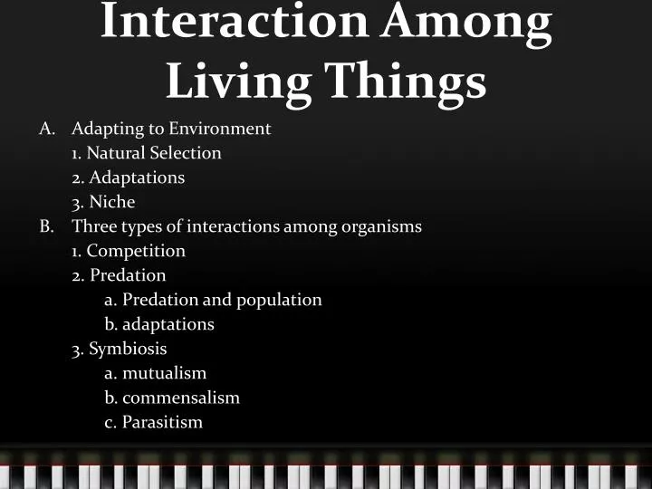 interaction among living things