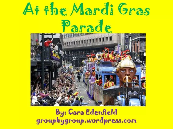 at the mardi gras parade