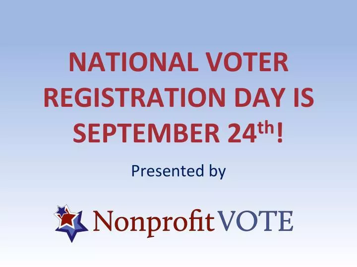 national voter registration day is september 24 th