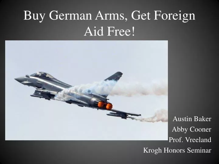 buy german arms get foreign aid free