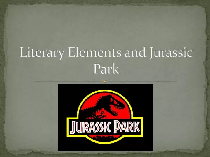 literary elements and jurassic park