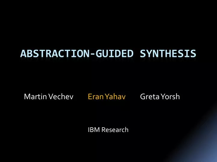 abstraction guided synthesis