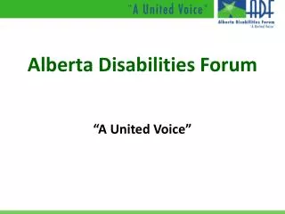 Alberta Disabilities Forum