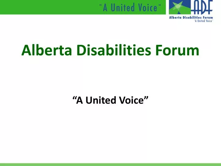 alberta disabilities forum