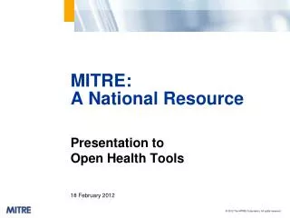MITRE: A National Resource