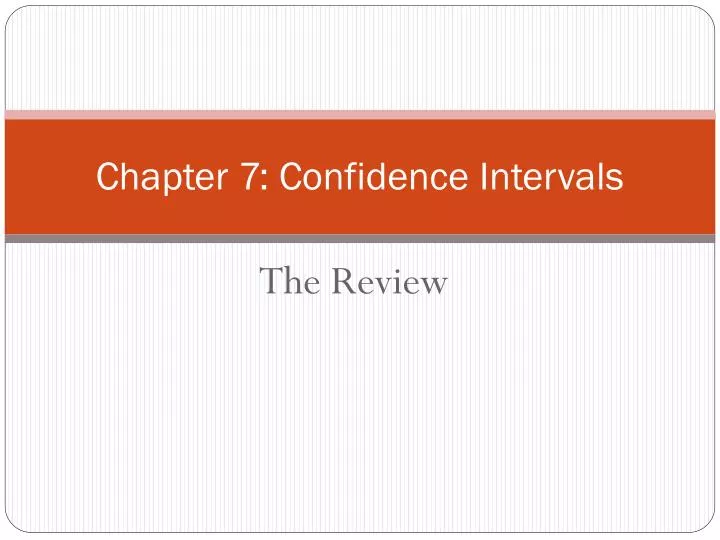 chapter 7 confidence intervals