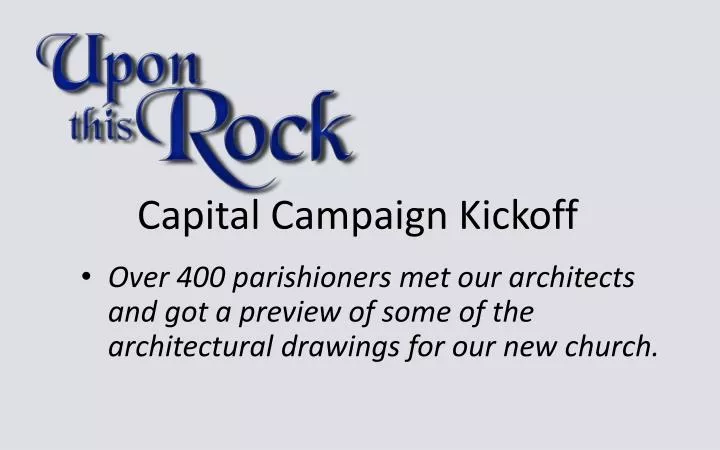 capital campaign kickoff