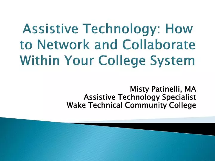 assistive technology how to network and collaborate within your college system