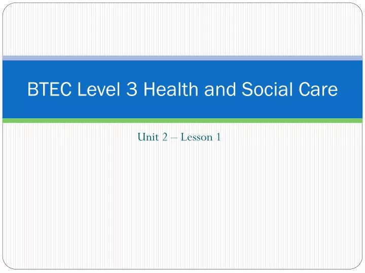 btec level 3 health and social care