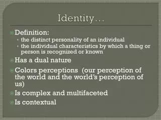 identity