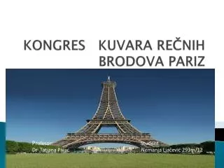 KONGRES KUVARA RE Č NIH BRODOVA PARIZ