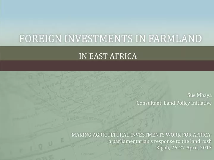 foreign investments in farmland