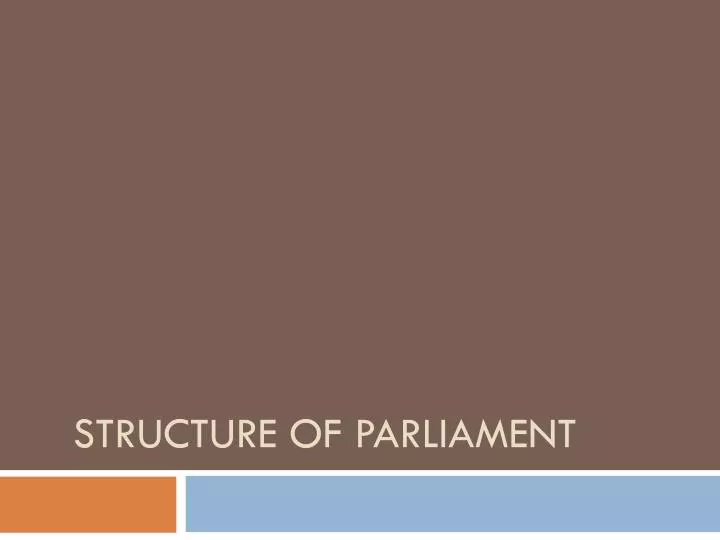 structure of parliament
