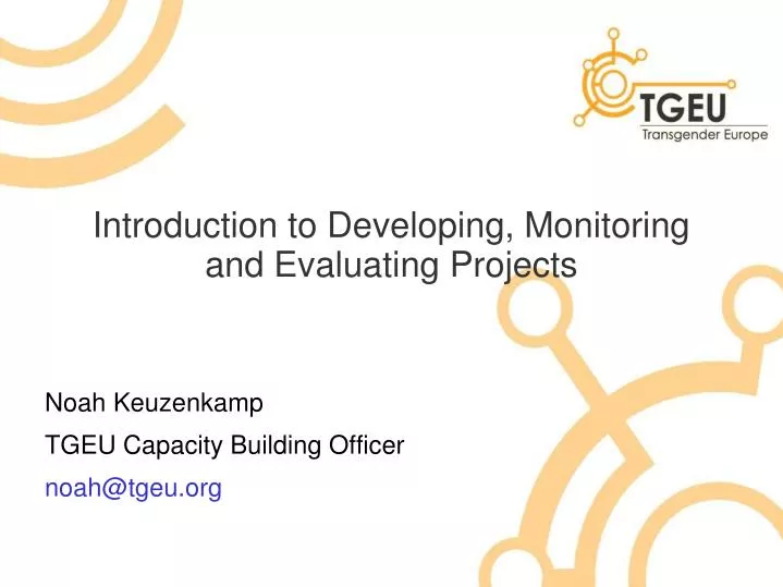 introduction to developing monitoring and evaluating projects