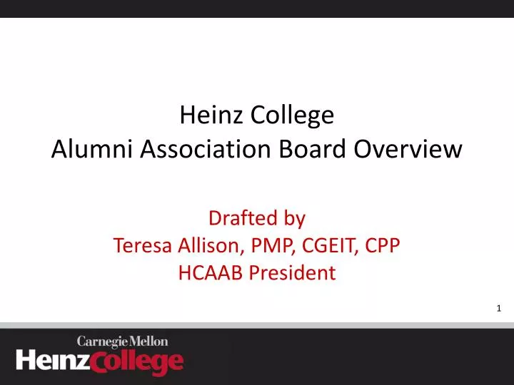 heinz college alumni association board overview