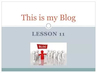 This is my Blog