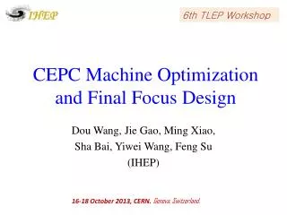 CEPC Machine Optimization and Final Focus Design