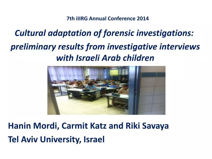 7th iiirg annual conference 2014