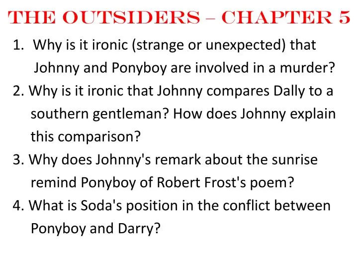 the outsiders chapter 5