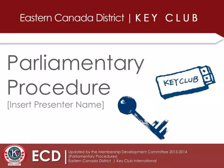 parliamentary procedure insert presenter name