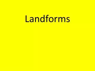 landforms