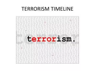 TERRORISM TIMELINE