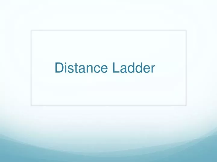 distance ladder