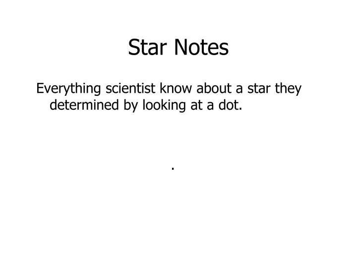 star notes