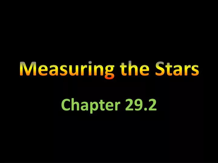 measuring the stars