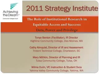 2011 Strategy Institute