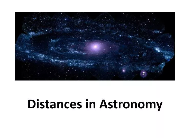 distances in astronomy