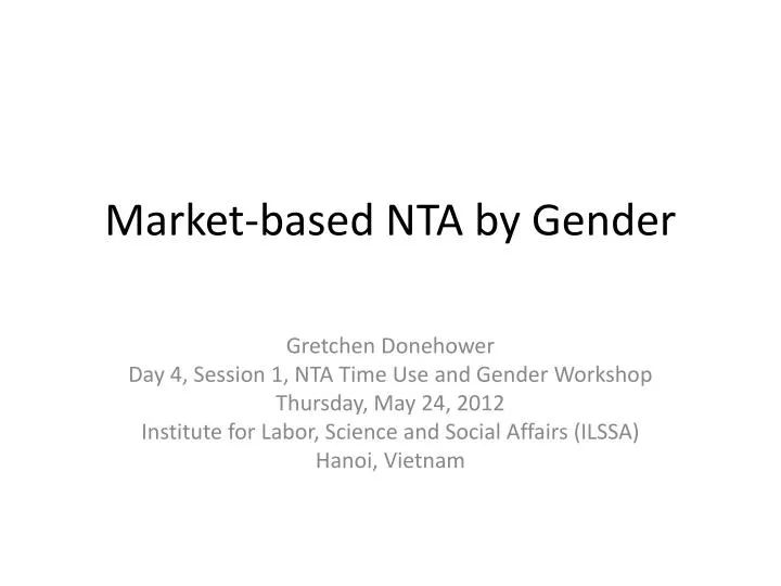 market based nta by gender