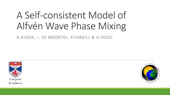 a self consistent model of alfv n wave phase mixing