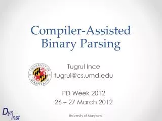 Compiler-Assisted Binary Parsing
