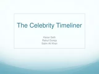 The Celebrity Timeliner