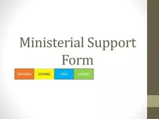 Ministerial Support Form